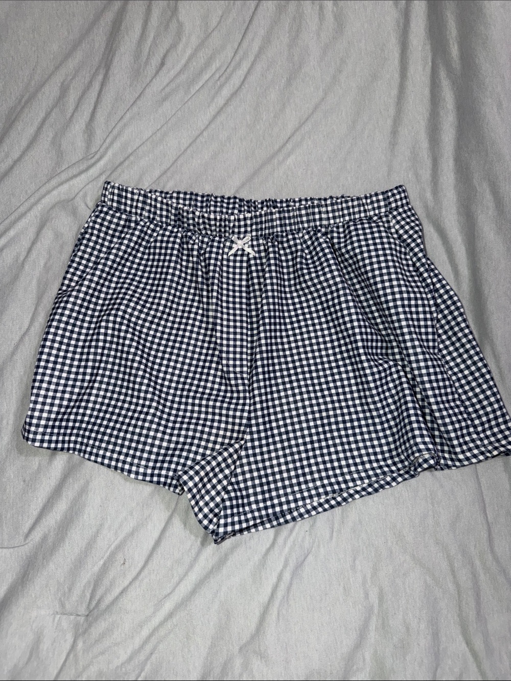 Altar’d State Women's Navy Gingham Lounge Shorts
